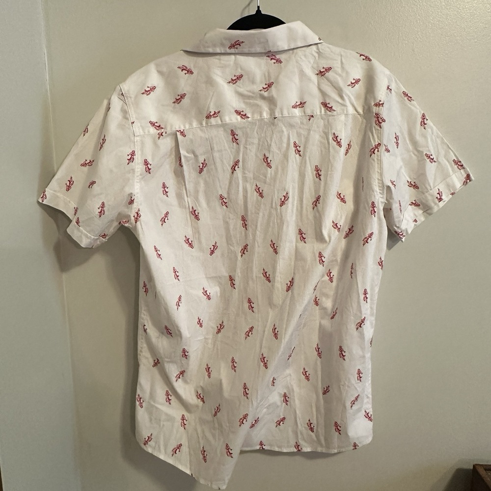 Haggar clothing button down, stretch, hula girl, size L, cotton/spandex pocket - Picture 6 of 6